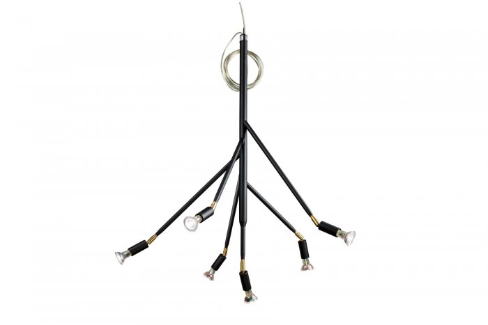 Taklampa KVIST, sex armar